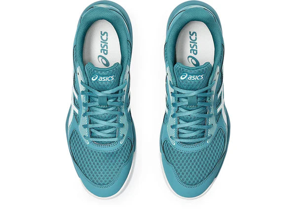 Asics Upcourt 5 Badminton Shoes (Blue Teal/White)
