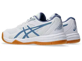 Asics Upcourt 5 Badminton Shoes (Midnight And Hazard Green)
