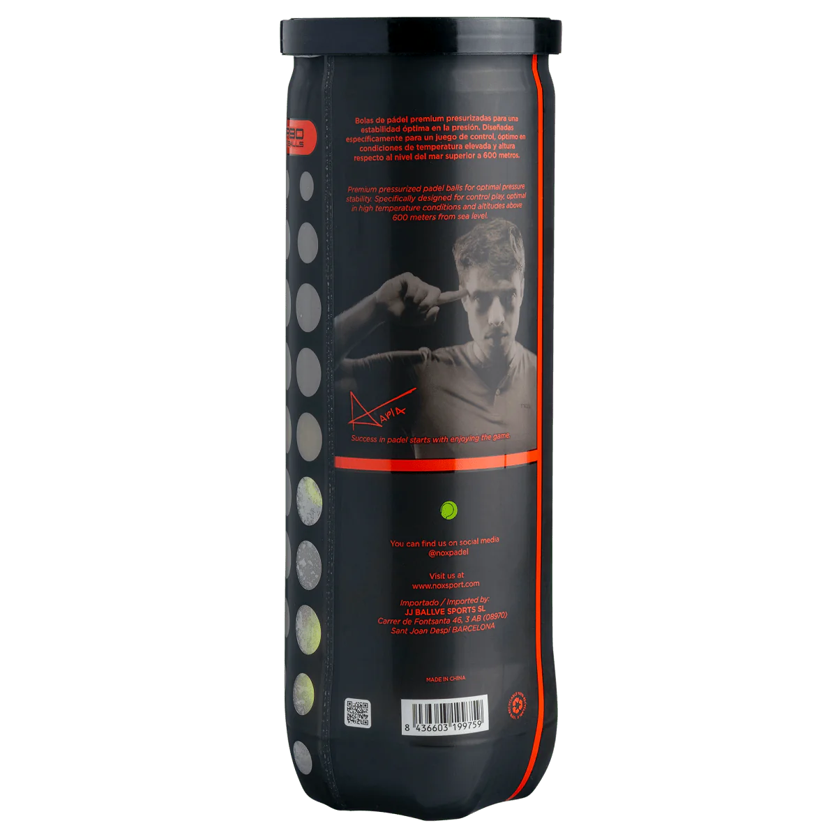 NERBO Padel Balls 3-ball canister