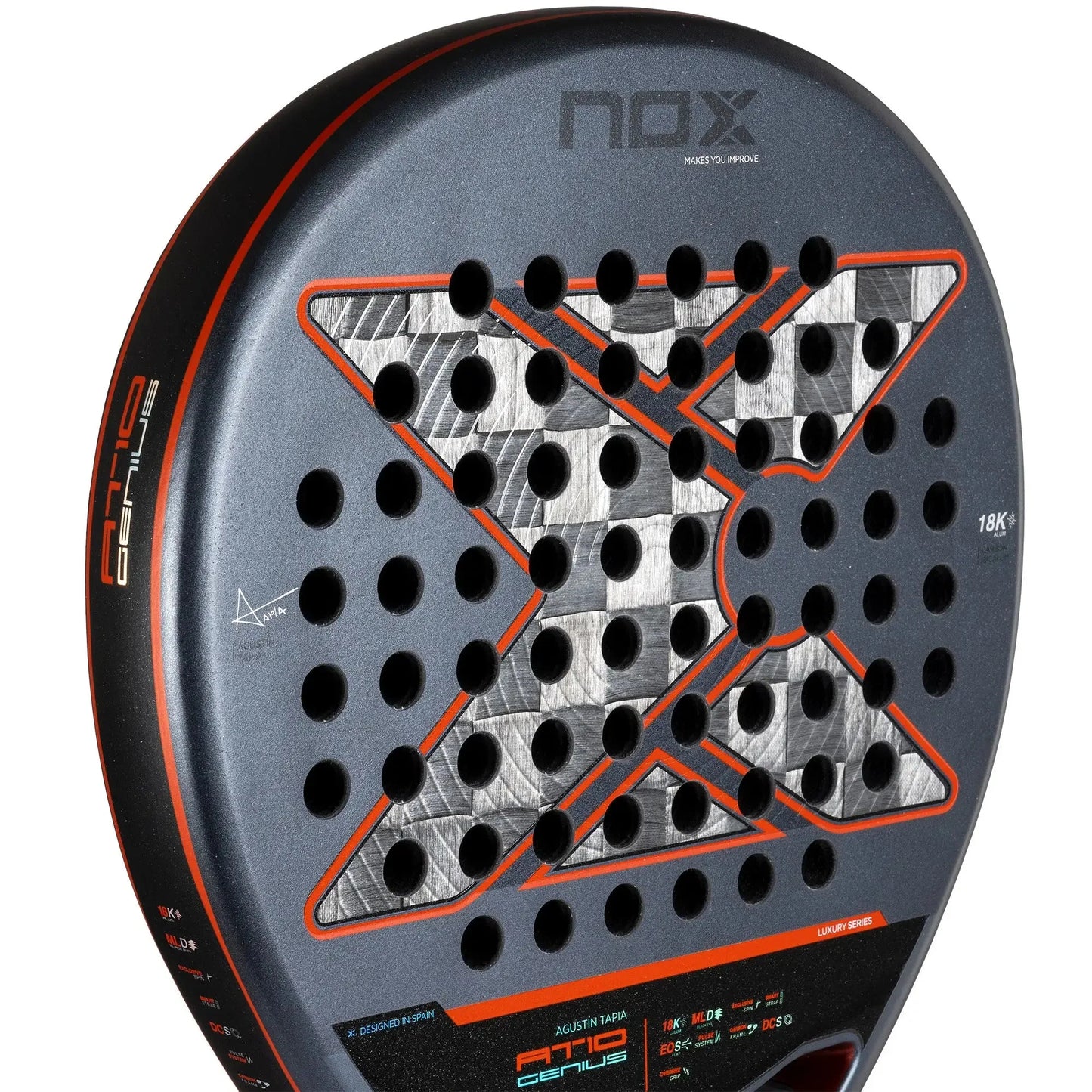 NOX AT10 Luxury GENIUS 18K Alum 2025 Padel Racket by Agustín Tapia