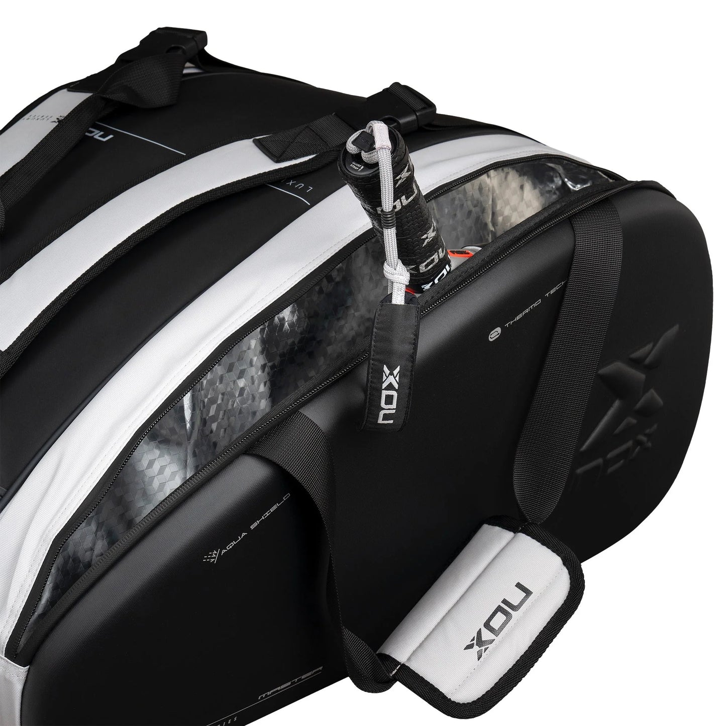NOX LUXURY MASTER SERIES BLACKWHITE PADEL RACK BAG
