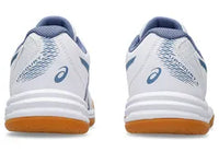Asics Upcourt 5 Badminton Shoes (Midnight And Hazard Green)