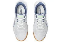 Asics Upcourt 5 Badminton Shoes (Midnight And Hazard Green)