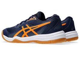 Asics Upcourt 5 Badminton Shoes (PEACOAT SHOCKING ORANGE)