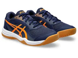 Asics Upcourt 5 Badminton Shoes (PEACOAT SHOCKING ORANGE)