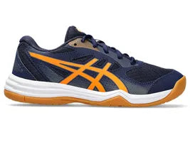 Asics Upcourt 5 Badminton Shoes (PEACOAT SHOCKING ORANGE)