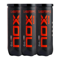 NOX Nerbo Padel Balls Pack of 3 Cans (9 Balls)