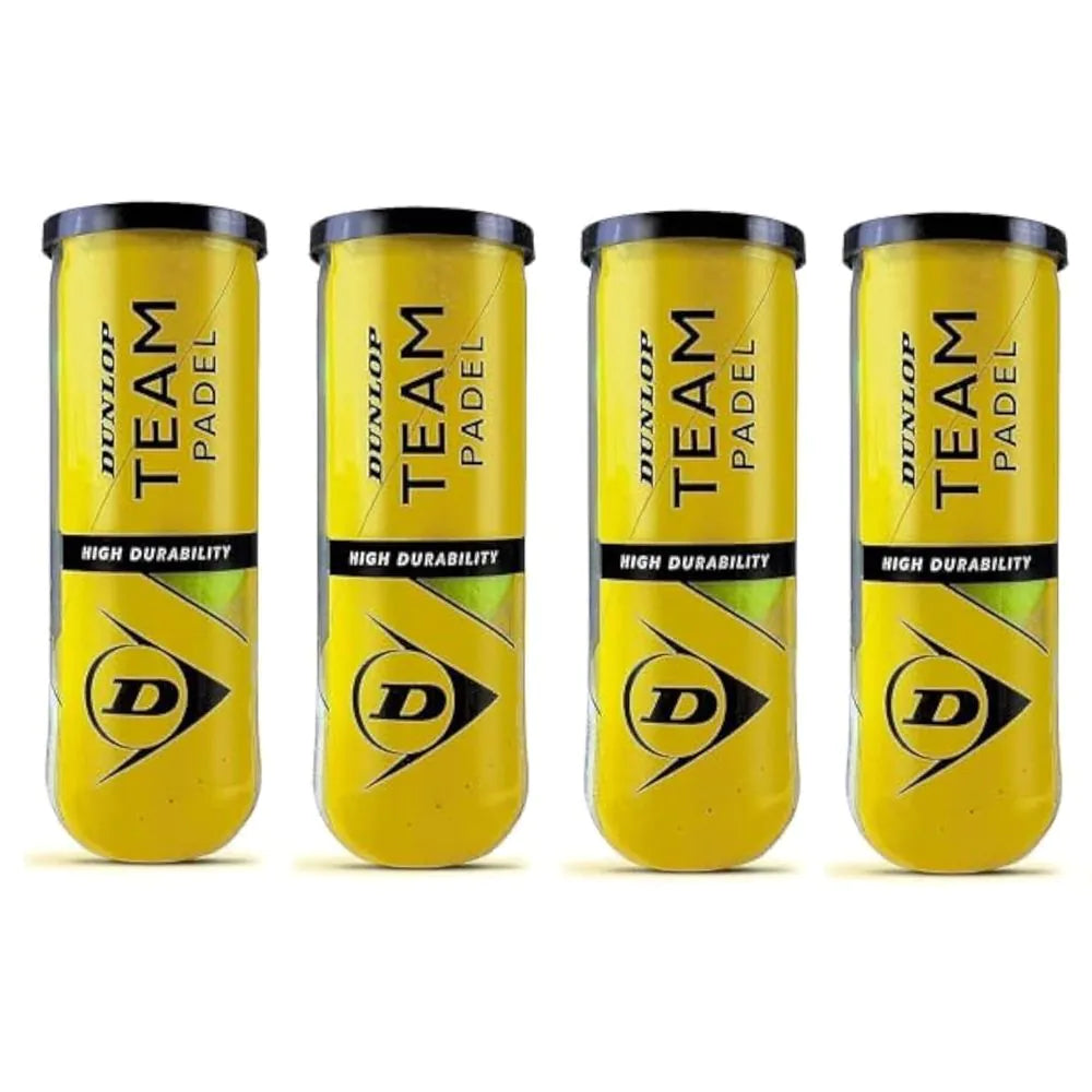 Dunlop Team Padel Balls Dozen (4 Cans)