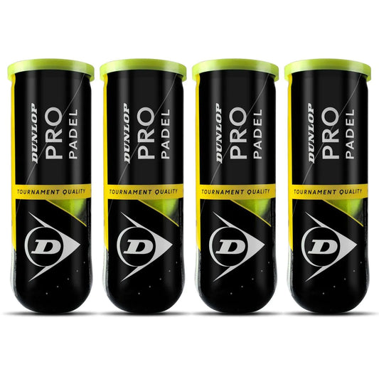 Dunlop Pro Padel Balls Dozen (4 Cans)