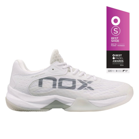 AT10 LUX Padel Shoes White  Grey