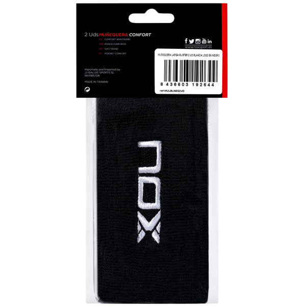 NOX long sport wristbands blackwhite
