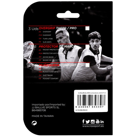 NOX Sport Wristbands whitered