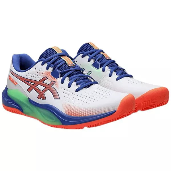 ASICS Challenger 15 Padel Men's Shoe - White & Vivid Coral
