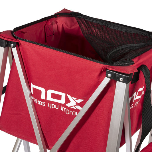 Folding basket with wheels for padel classes