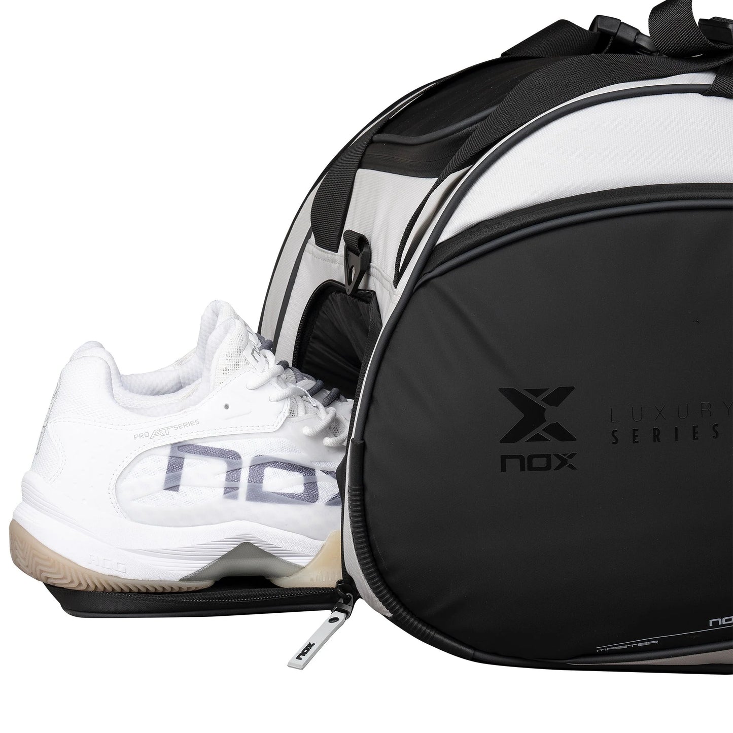 NOX LUXURY MASTER SERIES BLACKWHITE PADEL RACK BAG