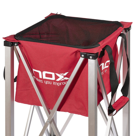 Folding basket with wheels for padel classes