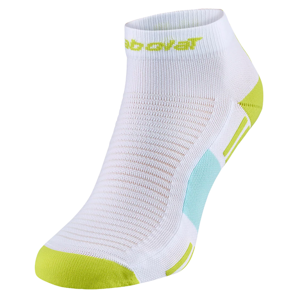 Babolat Padel Quarter Socks Unisex White Yellow