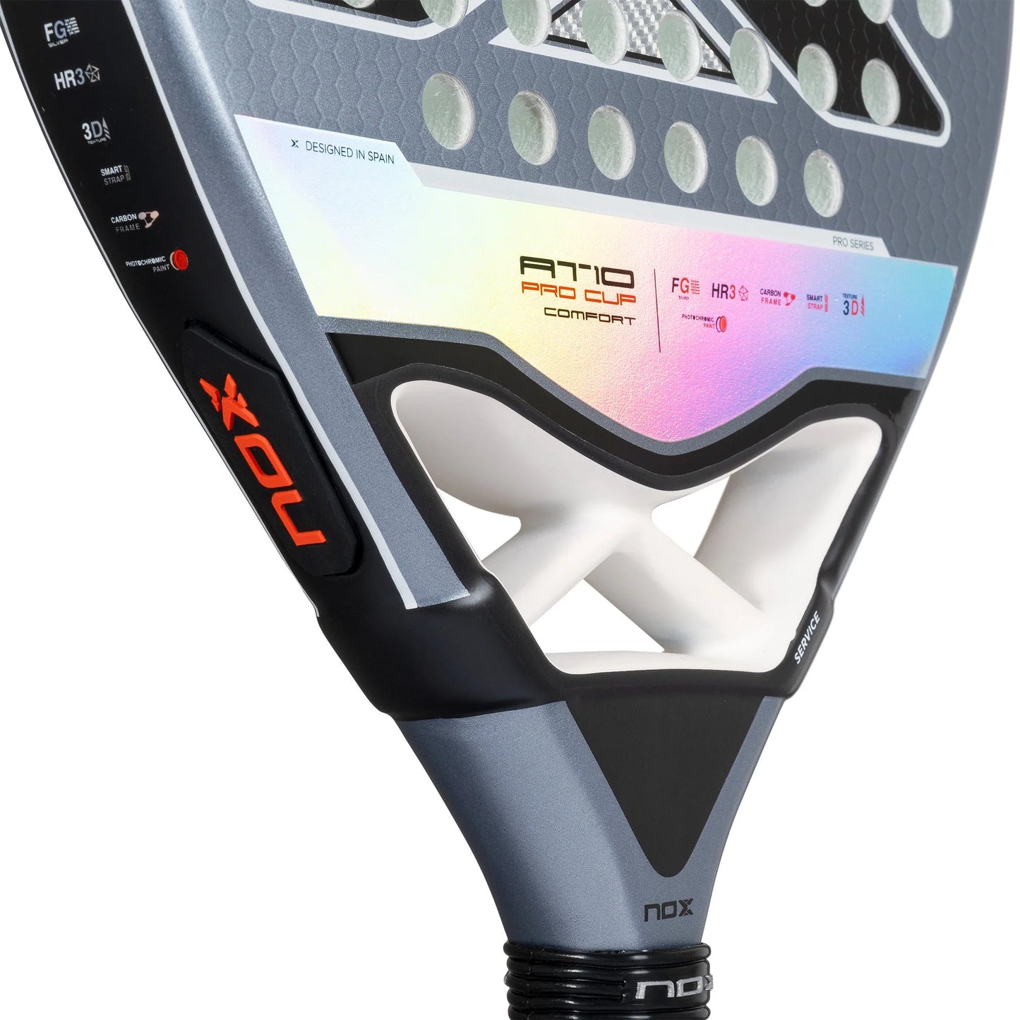 NOX AT10 Pro Cup Comfort Padel Racket by Augstin Tapia