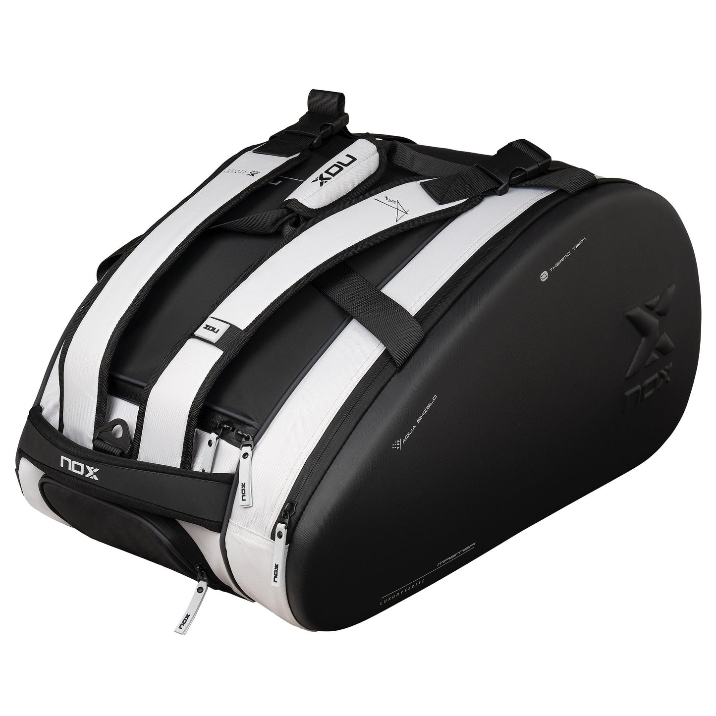 NOX LUXURY MASTER SERIES BLACKWHITE PADEL RACK BAG