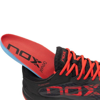NOX AT10 LUX Black/Red Padel Shoes