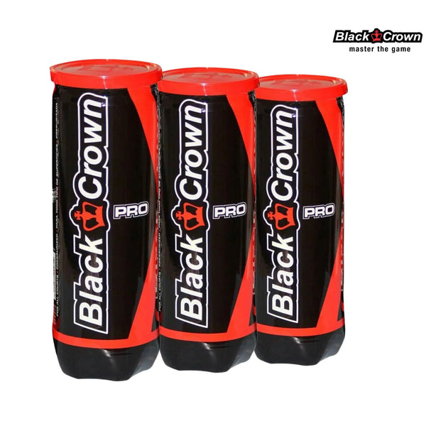 Black Crown Pro Padel Balls-3 Cans(9 Balls)