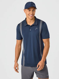 Head Club Tech Polo T-Shirt Men Navy