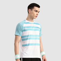 Head Performance T-Shirt Men Sea Green & White