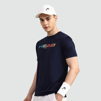 Head Rainbow T-Shirt Men Navy