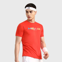 Head Rainbow T-Shirt Men Red
