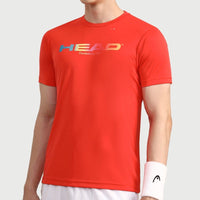 Head Rainbow T-Shirt Men Red
