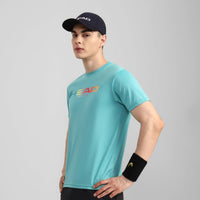 Head Rainbow T-Shirt Men Sea Green