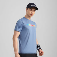 Head Rainbow T-Shirt Men Sky Blue