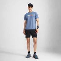 Head Rainbow T-Shirt Men Sky Blue