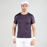 Head Round Neck Mens T-Shirt Purple