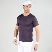 Head Round Neck Mens T-Shirt Purple