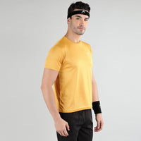 Head Round Neck T-Shirt Men Golden Yellow