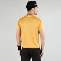Head Round Neck T-Shirt Men Golden Yellow