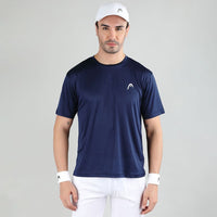 Head Round Neck T-Shirt Men Navy