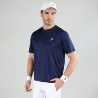 Head Round Neck T-Shirt Men Navy