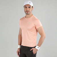 Head Round Neck T-Shirt Men Peach