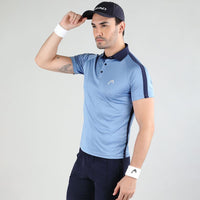 Head Slice Polo T-Shirt Men Air Force Blue & Navy
