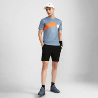 Head Top Spin T-Shirt Men Charcoal Orange White