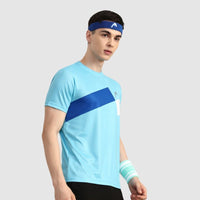 Head Top Spin T-Shirt Men Sky Blue Royal White