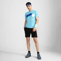 Head Top Spin T-Shirt Men Sky Blue Royal White