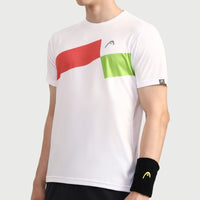 Head Top Spin T-Shirt Men White Red Green