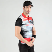 Head  Topspin Polo T - Shirt Men Black & Red