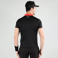 Head  Topspin Polo T - Shirt Men Black & Red
