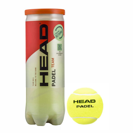 HEAD TEAM 3 PADEL BALLS SINGLE CAN