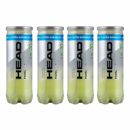 HEAD Padel Pro+ 12 Balls- 4 Cans