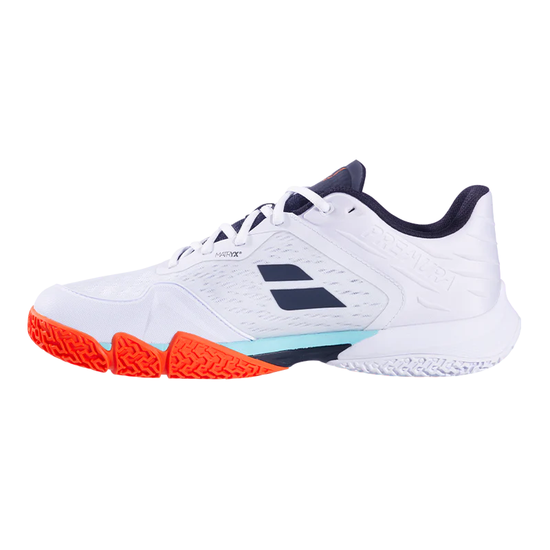 Babolat Jet Premura 3 White/Orange 2026 J. Lebron Padel Shoes
